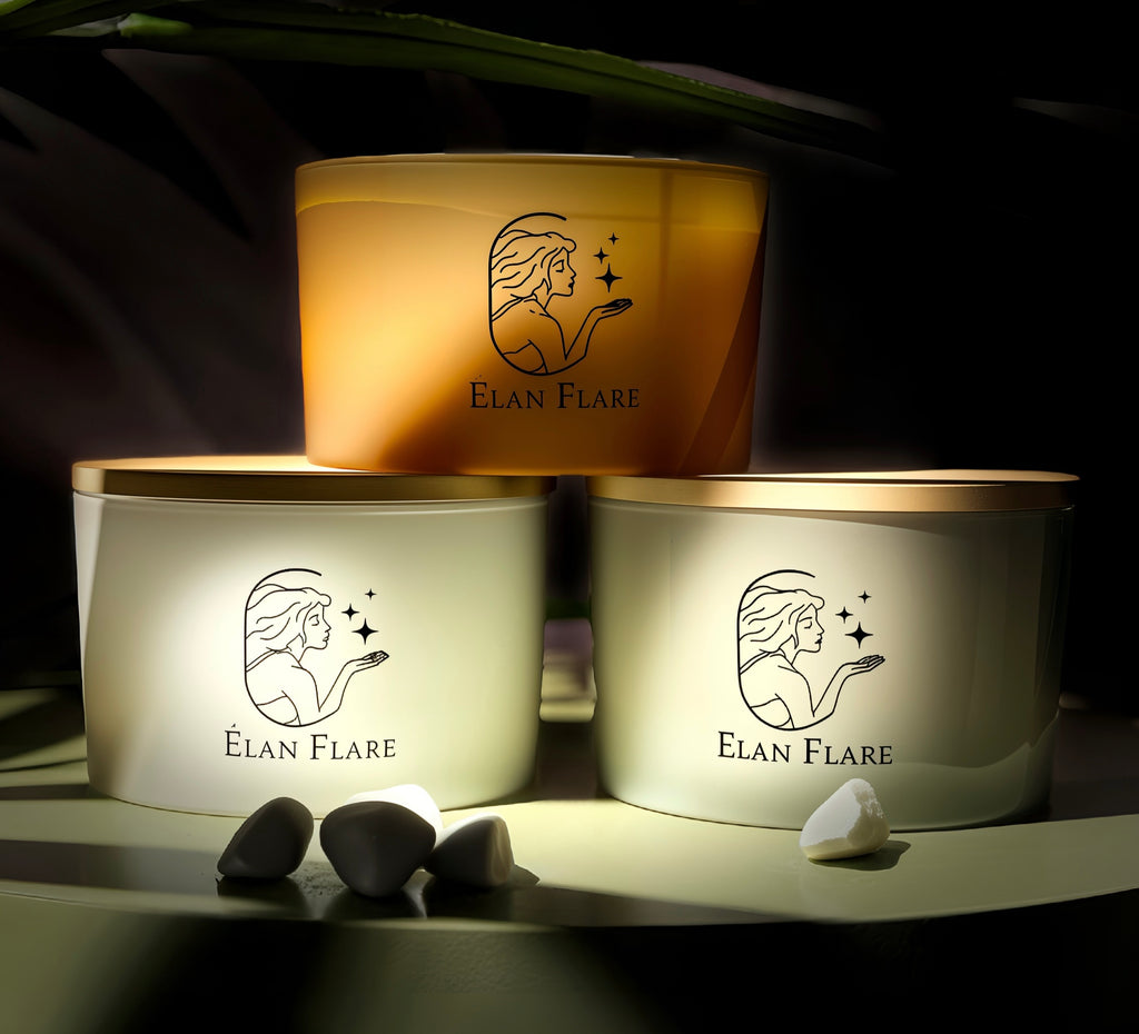 Élan Flare Premium Aromatic Candle – 700ml PINK jar