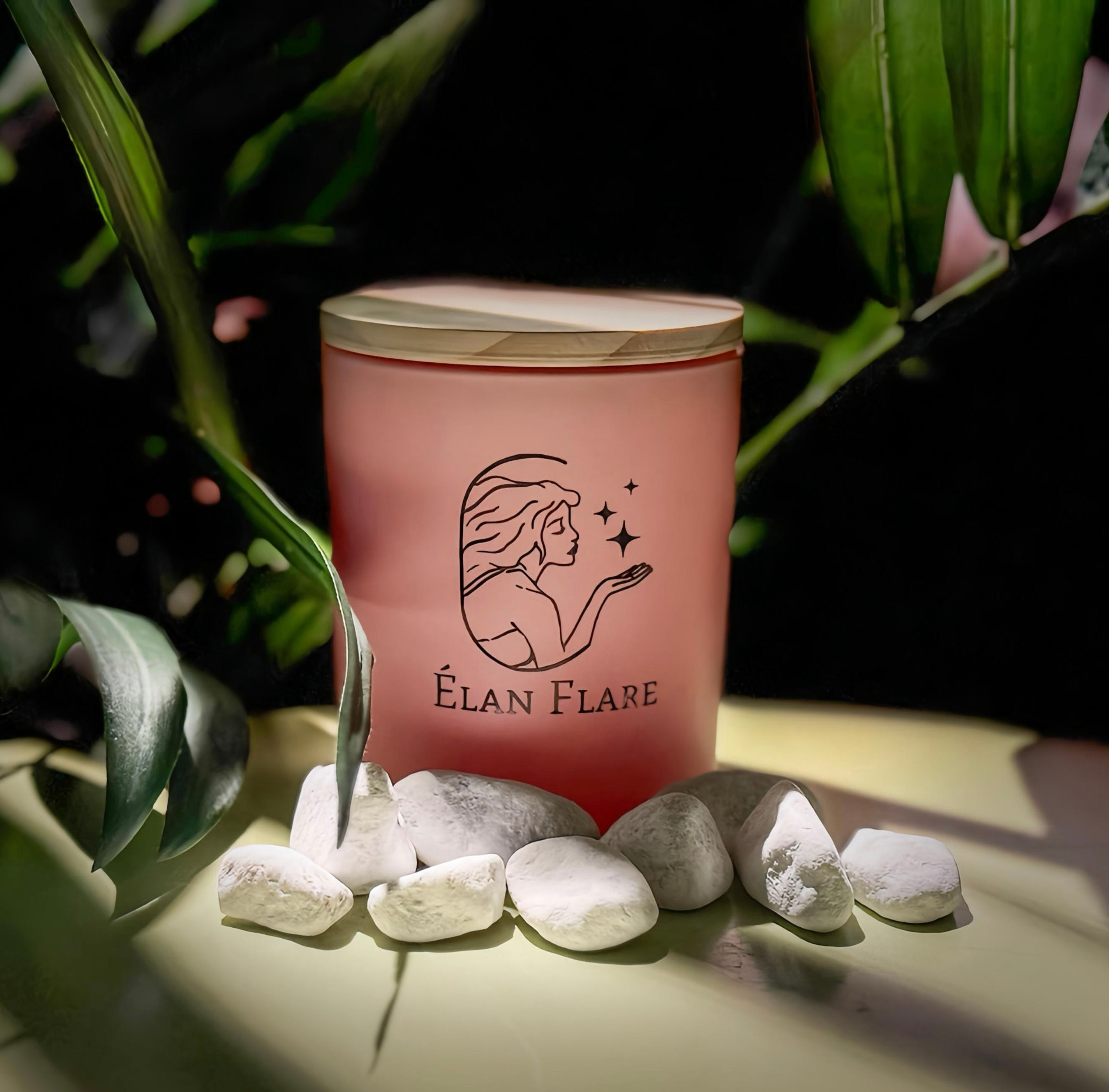 Élan Flare Premium Aromatic Candle – 300ml BLACK jar
