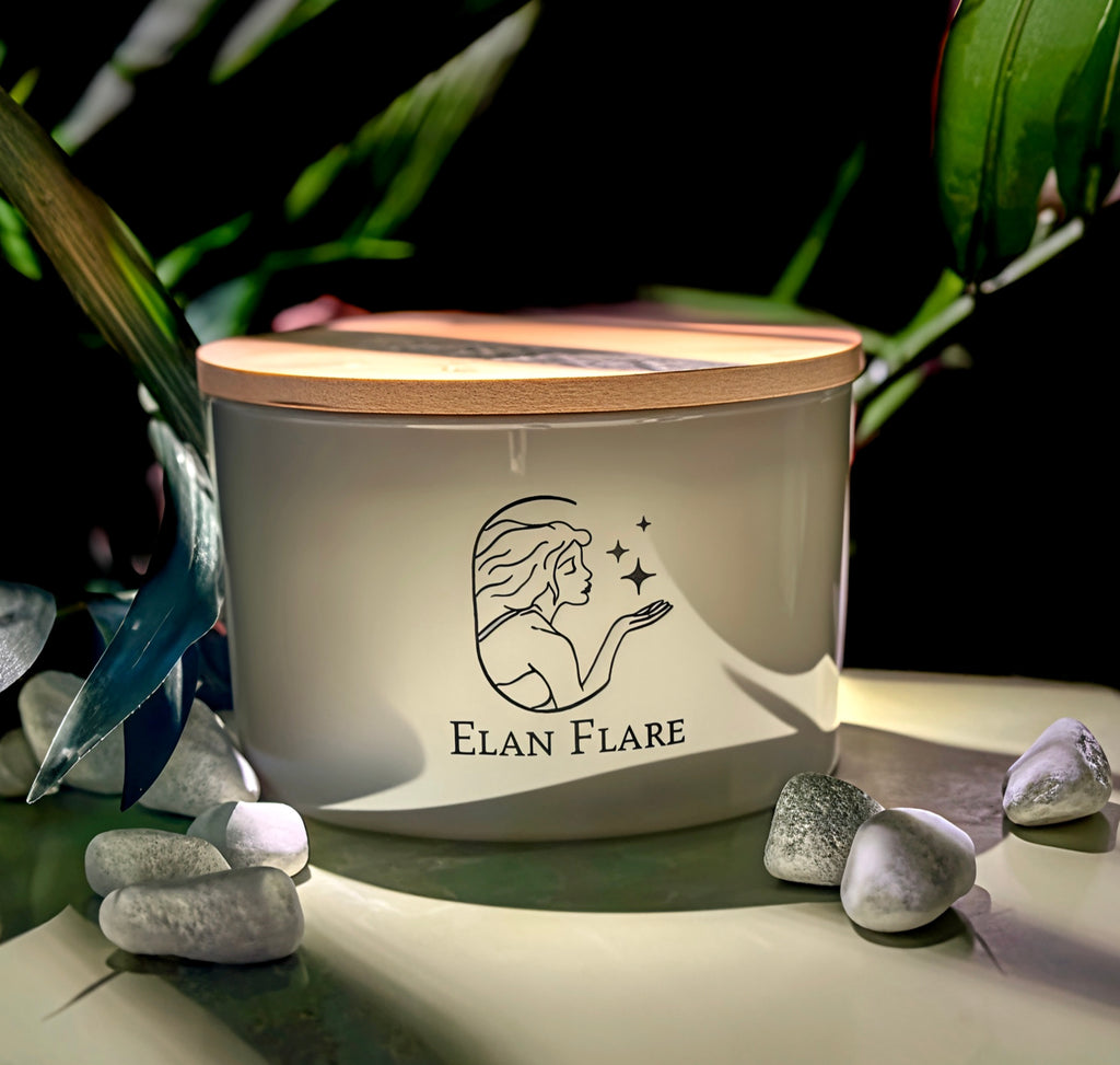 Élan Flare Premium Aromatic Candle – 700ml PINK jar