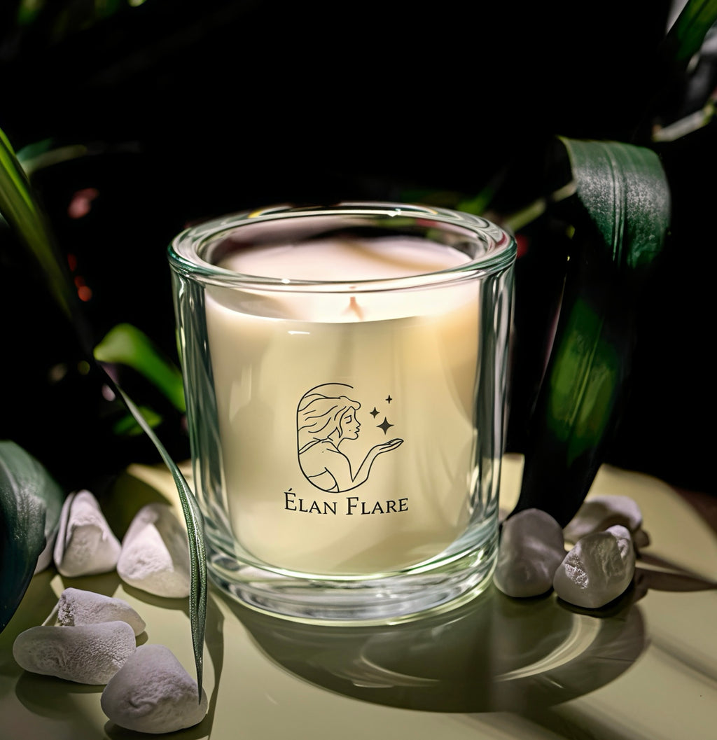 Élan Flare Premium Aromatic Candle – 300ml CLEAR jar
