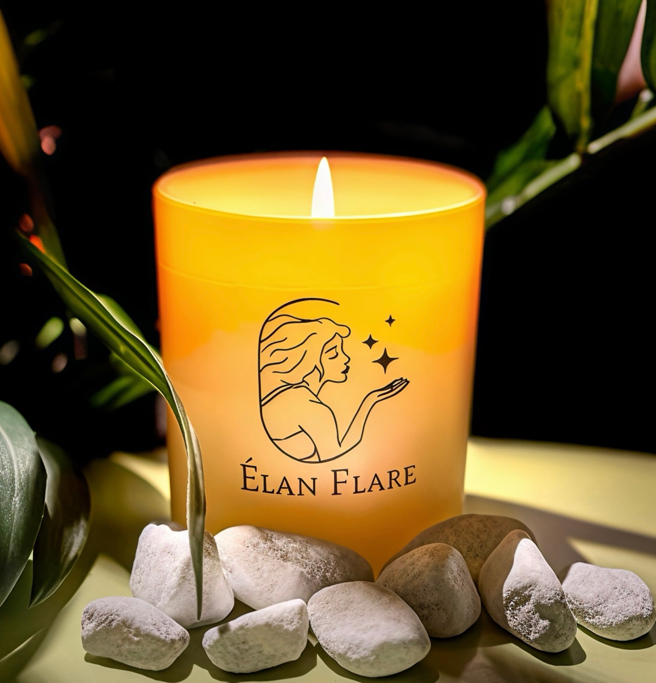 Élan Flare Premium Aromatic Candle – 300ml YELLOW jar