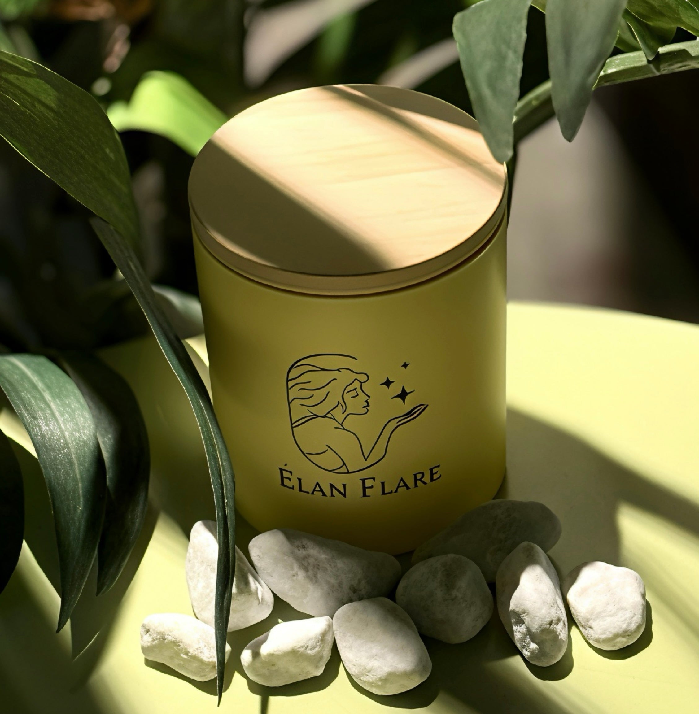 Élan Flare Premium Aromatic Candle – 300ml YELLOW jar