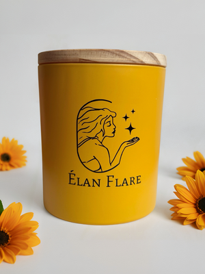 Élan Flare Premium Aromatic Candle – 300ml GOLD jar